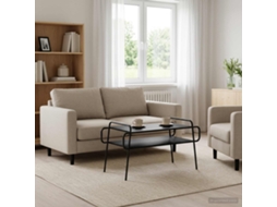 Vidaxl Mesa De Centro Carvalho Preto 100 X 50 X 51 Cm
