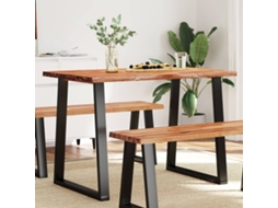 Vidaxl Mesa De Jantar C/ Bordas Vivas 110x70x75 Cm Acácia Maciça