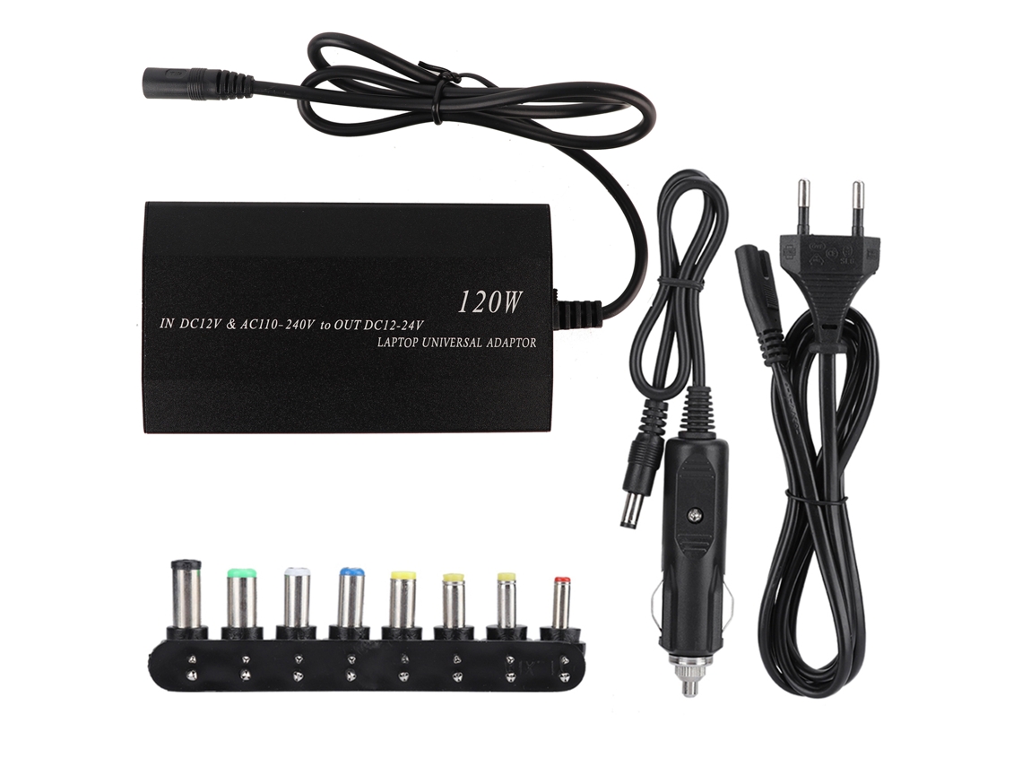 Adaptador De Energia (uso Duplo Em Casa E No Carro, Carregamento Universal Com 8 Adaptadores)