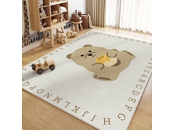 Tapete de Atividades com Alfabeto Animal, Tapete de Engatinhar para Crianças, Tapete Educativo Antiderrapante,urso/50x80cm GERTIZ