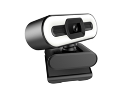Webcam 1080p Full Hd Webcam Com Anel De Luz Ajustável Integrado, Foco Fixo, Lente Óptica, Microfone, Câmera Usb, Plug And Play Aquaforge