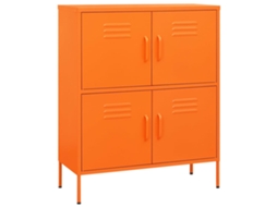 Armário Arrumação Aço 80x35x101,5 Cm Laranja MAISON EXCLUSIVE