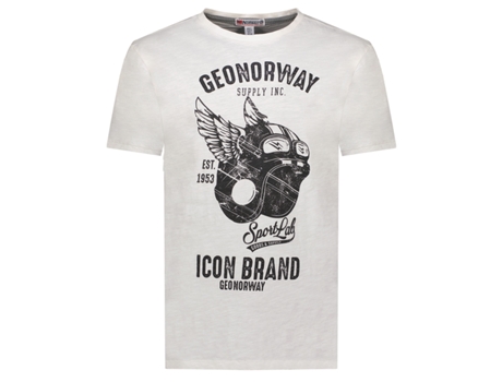 T-Shirt de Homem GEO NORWAY Algodão Branco (3XL)