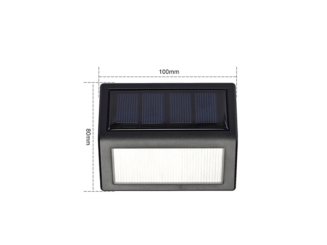 2pcs lâmpada solar para escadas LED IP65 impermeável luz de parede jardim outdoor | S/MARCA