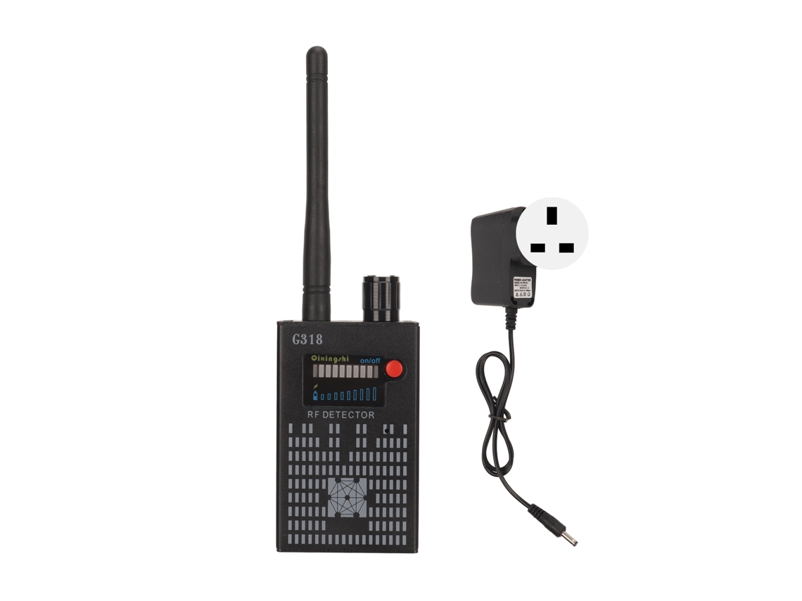 Detector de câmera oculta G318 com display LED e bateria de longa duração para uso em hotéis ou residências (100-240 V)