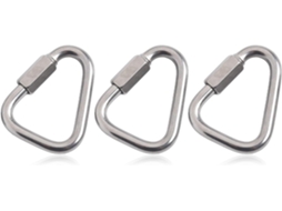 Mosquetão Triangular De Aço Inoxidável Com Trava, Conector Gancho