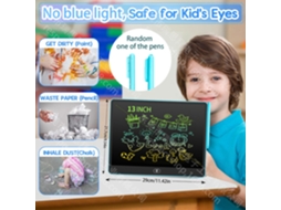 Quadro de Escrita Lcd, Brinquedo Eletrônico de Desenho para Criançash13 Azul Claro Tela Colorida CHENNNLS