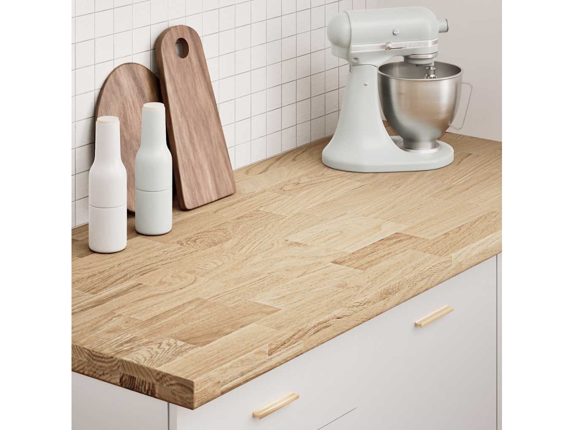 Vidaxl Bancada De Cozinha Retangular 140x63,5x4 Cm Carvalho Maciça