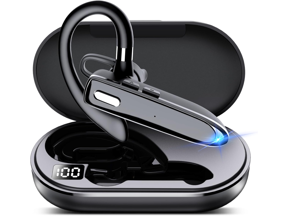 Auricular Mono Bluetooth Intra Auricular Com Microfone Mãos Livres E Carregamento Usb C