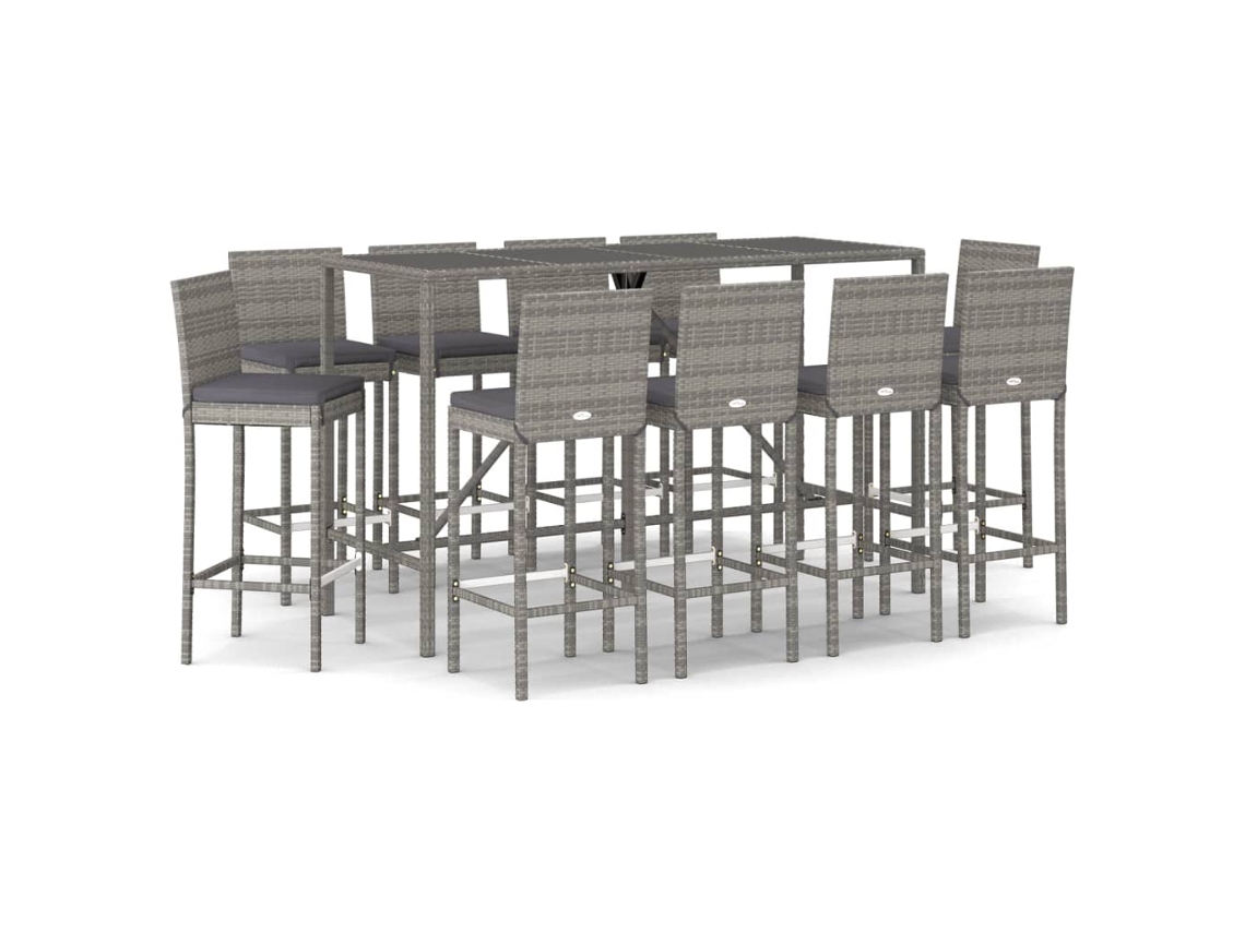 Garden Bar Set, Garden Bar Sets Vidaxl Cinzeto Rattan / Vime (180 Cm Table Length)
