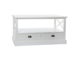 Mesa de Centro em Madeira e Metal Preto AQUANDRA HOUSE LIVING