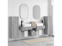 Vidaxl Conjunto De Móveis Para Banheiro 5 Unid. Sonoma Cinzento