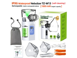 Nebulizador portátil YANYXR IPX6 resistente à água, 1800mAh, com bolsa de armazenamento