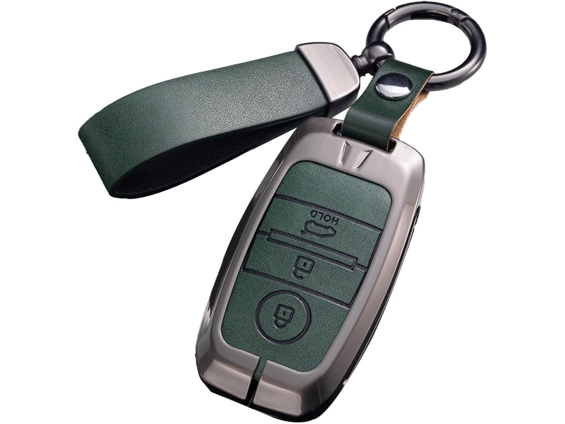 Capa Para Chave De Carro Em Liga Zinco Com Cordão Kia Soul Optima Cerato Rio Sorento, Proteção Completa De 360 Graus