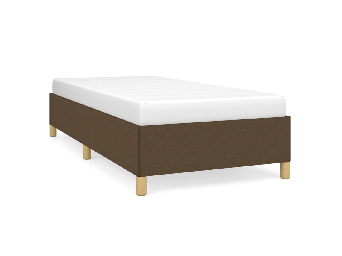 Estrutura de Cama Tecido Castanho Escuro MAISON EXCLUSIVE (90x190 cm)