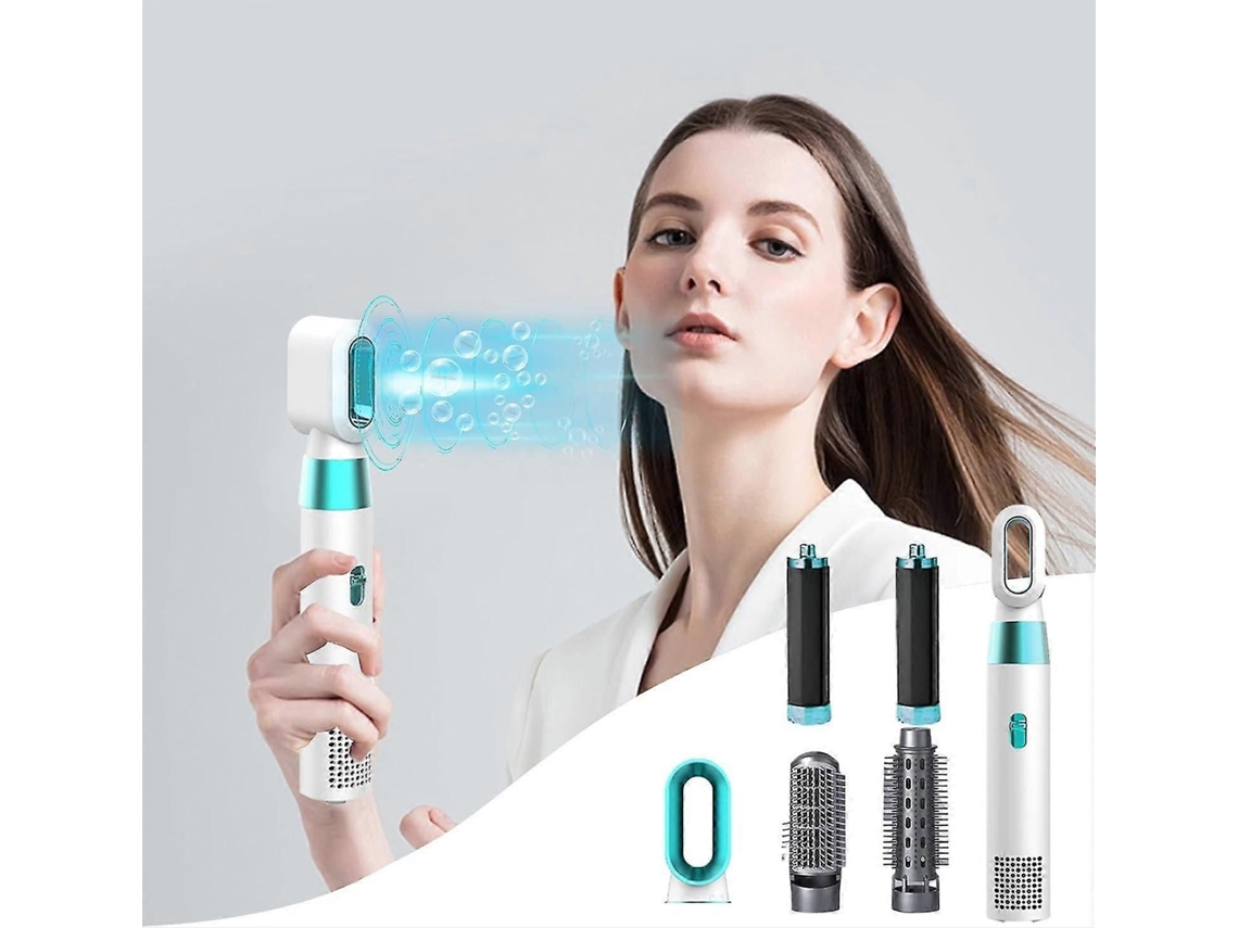 Secador De Cabelo Elétrico 5 Em 1, Com Aquecimento, Pente, Escova Modeladora E Secador Para Cabelos Molhados E Secos, Ideal Para Alisar E Cachear.