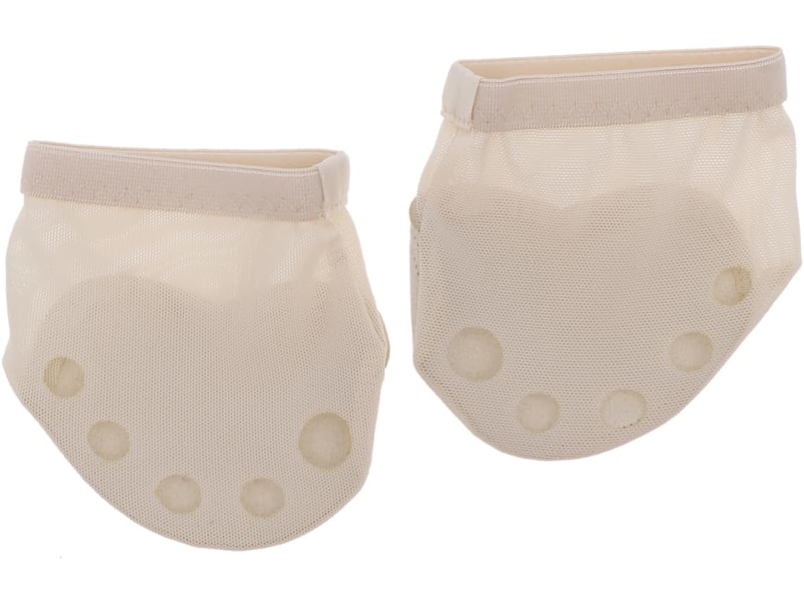 Protetor De Pés E Almofada Para A Parte Frontal Do Pé Dança Ventre, Par De Meias Com Cinco Furos, Tamanho Xl 41-42