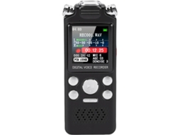 Licaevey Gravador Vocal Numérique, 32 Go Mémoire Intégrée, Carte Extensible 64 Go, Tela 1,44 Polegadas,