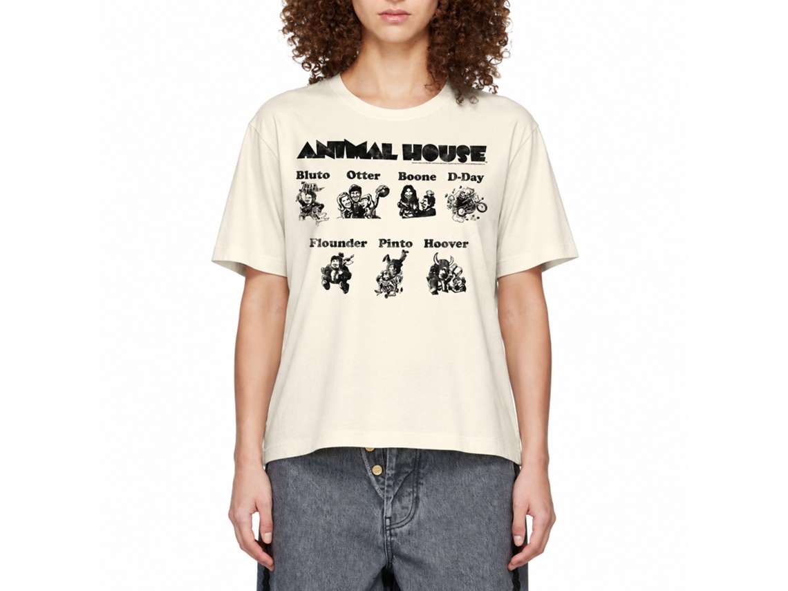 Rockinstone Animal House Movie Cartoons Solid Natural Adult T-shirt Size:xxl