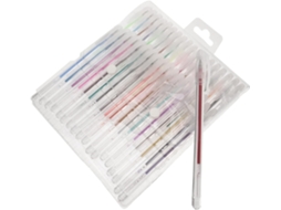 Conjunto De 36 Canetas Em Gel Com Efeito Glitter, Lápis Cor Para