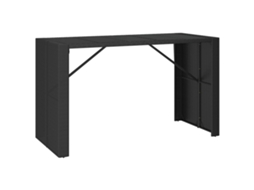 Mesa de bar MAISON EXCLUSIVE Vime Pe Preto com tampo de vidro (185x80x110 cm)
