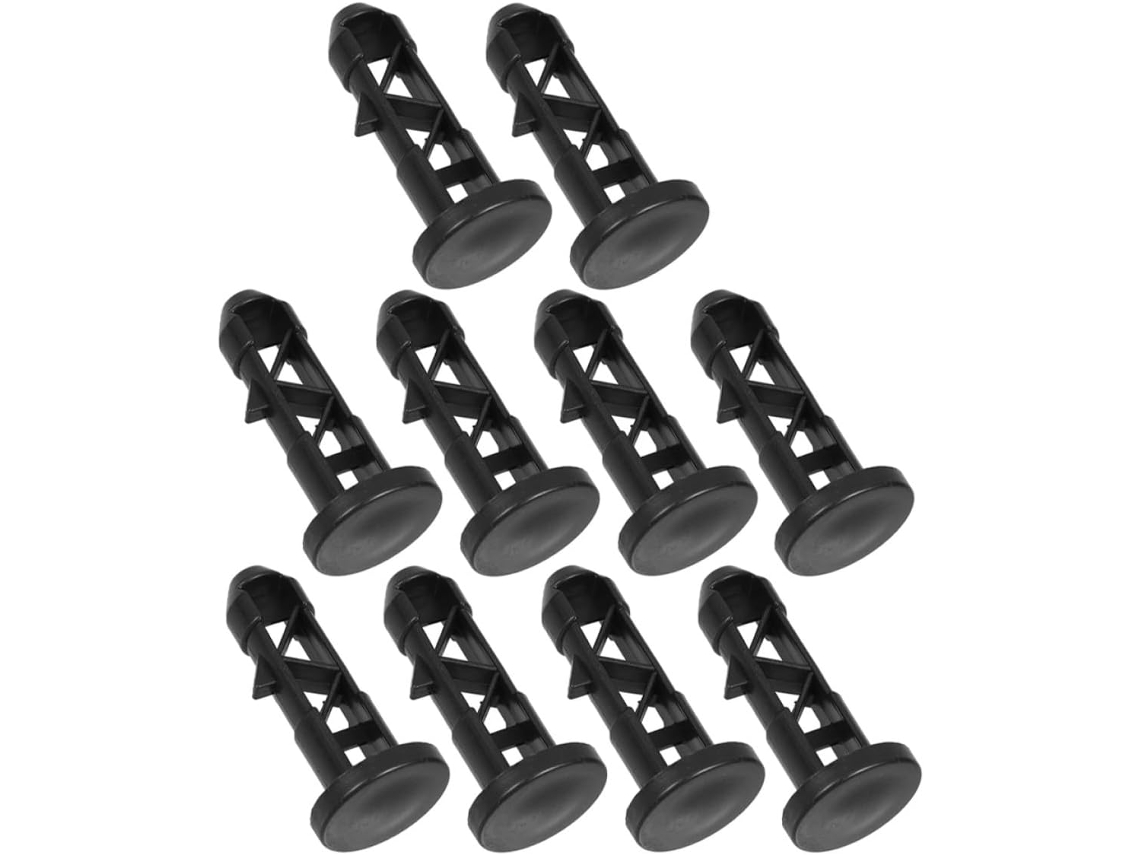 Conjunto De 10 Pinos De Travamento De Plástico Preto Para Lixeira, Tamanho 240l.