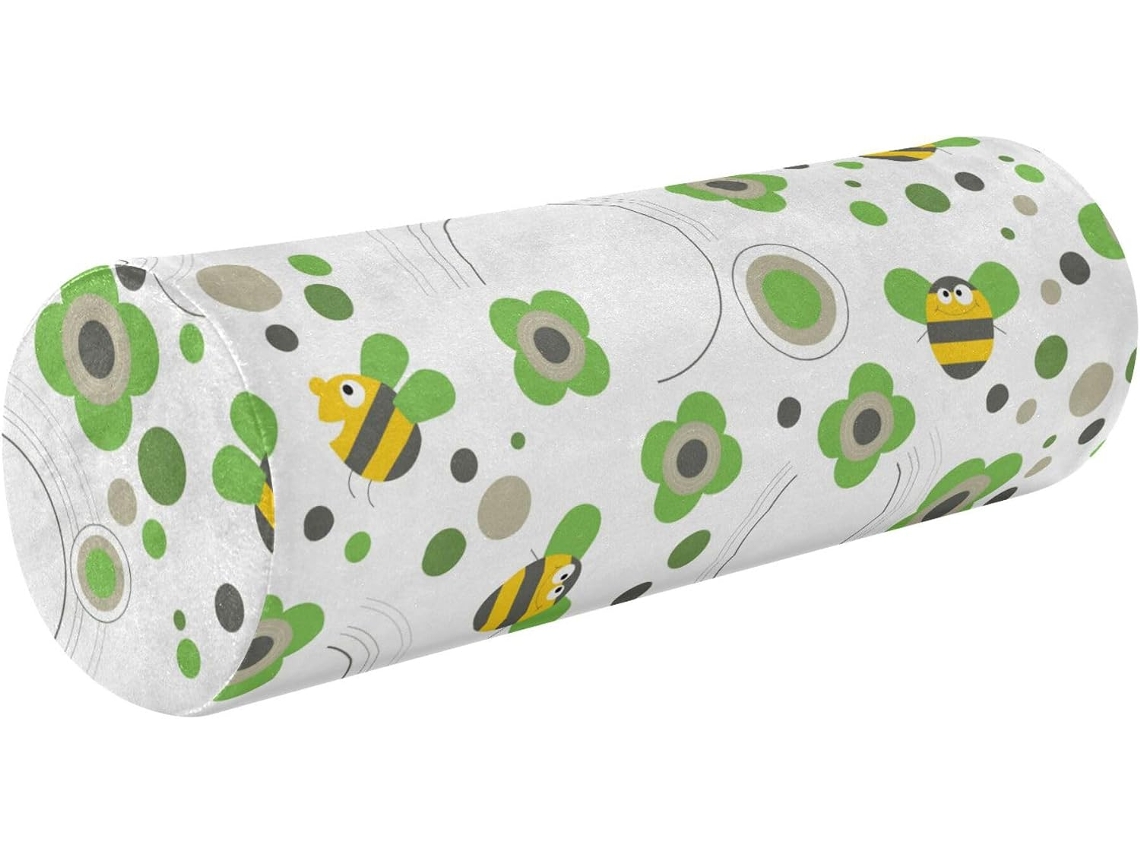 Almofada Cilíndrica Redonda para Dormir Formato Cilindro Suporte o Pescoço Ergonômico Fácil de Limpar Ideal