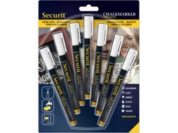 Marcador de Giz SECURIT 1-2 mm Conjunto 7 Branco
