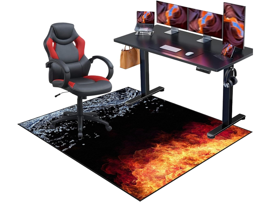 Tapete Cadeira Gamer Protetor Piso Escritório Antiderrapante 90 X 140 Cm Pisos Duros | Cadeiras