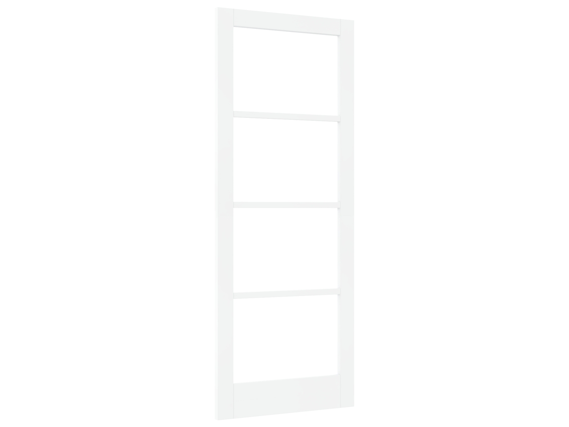 Conjunto 1 Porta Interna Vidaxl Branco Madeira De Pinho Maciça (83 X 211 Cm)