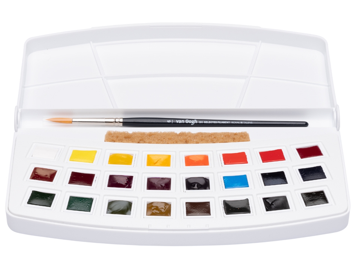 Tinta Aquarela ROYAL TALENS Van Gogh 24 Peças Cores Botânicas