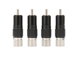Conector Mali RCA Plug Lotus 4pcs de Latão com Platina de Ródio