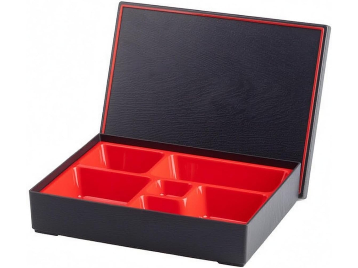 Caixa Bento Japonesa Baoblaze Com Vários Compartimentos Para Armazenamento De Alimentos, Recipiente Retangular Com Base