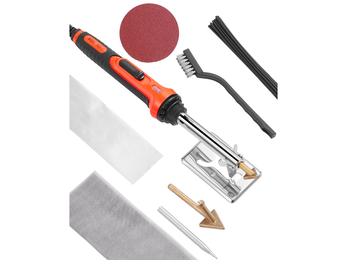 Kit de soldagem de plástico Vevor 60W/100W, 3 pontas, 20 hastes, 210 x 31 x 34 mm
