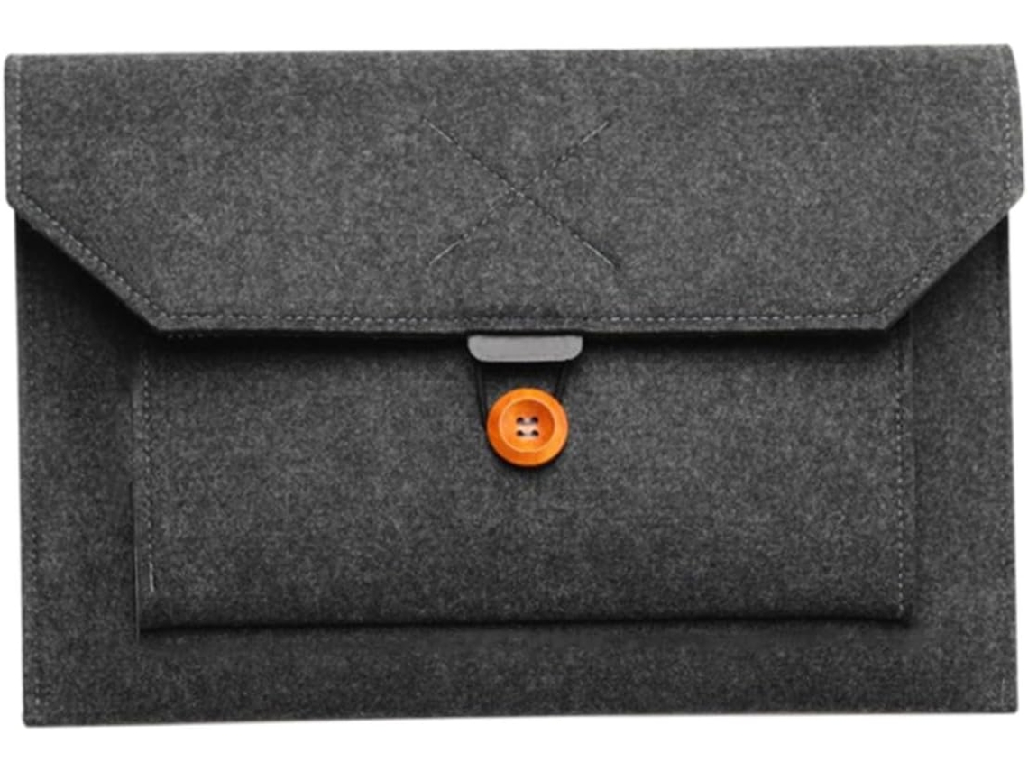 Bolsa Compatível Para Deslizar E Bolsos Adicionais Proteção Completa Em Feltro Preto 13 Polegadas Uma