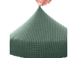 2026-funda De Silla Elástica De Poliéster Lavable Almohadilla Redonda Para Taburete Hogar Cor Verde