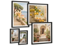 Conjunto De Pinturas Encantadoras Ruazinhas Frutos Do Mar Espelharte (5 Peças)