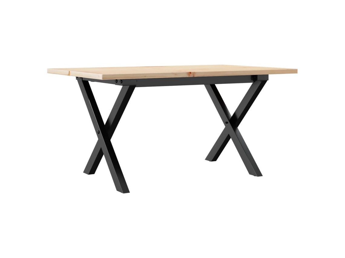 Estrutura de Mesa de Centro em X 80x50x40 Cm Pinho e Aço MAISON EXCLUSIVE