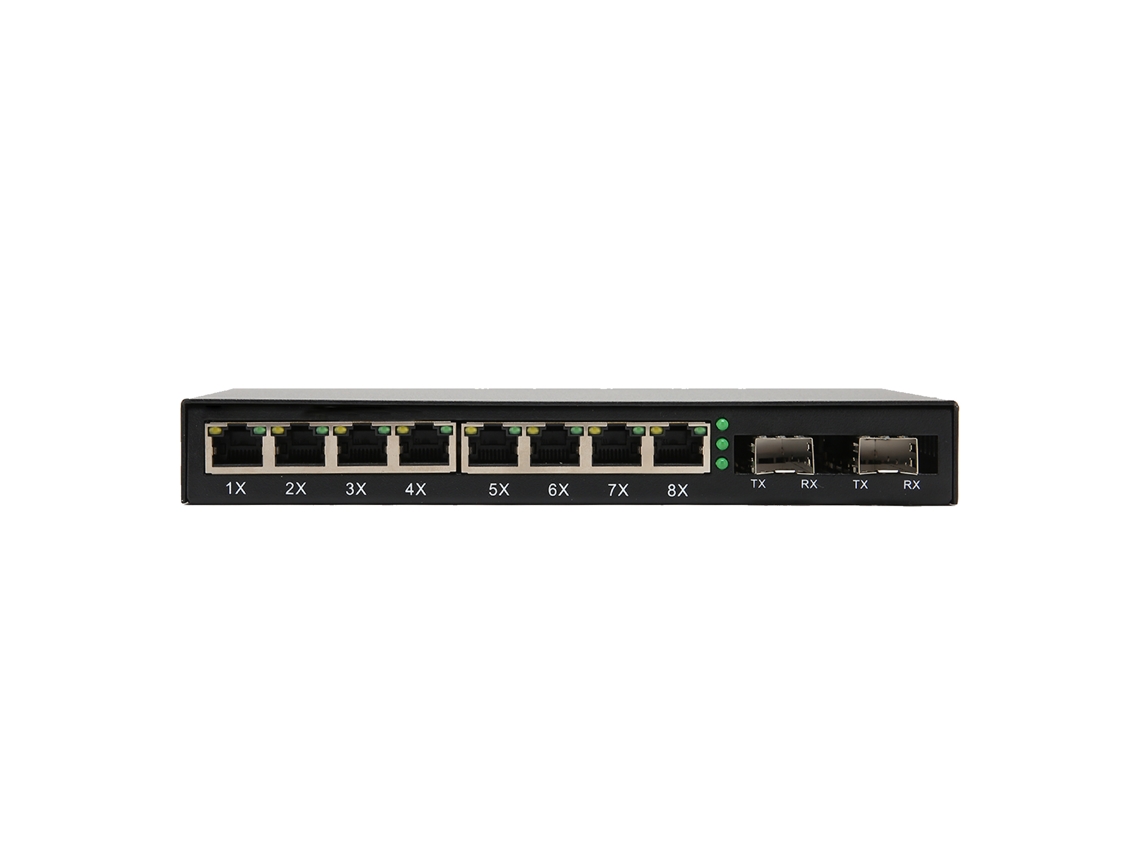 Switch Gigabit 8 Portas Ethernet, Adaptativo, 10/100/1000Mbps, Fibra Óptica