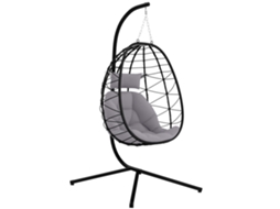 Cadeira Suspensa com Suporte PROFESIA BOYANG 98x95x198 cm cinzento