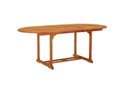 Vidaxl Mesa De Jardim 200x100x75 Cm Madeira De Eucalipto Maciça