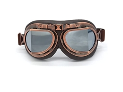 Óculos De Piloto Aviador Estilo Moto Cruiser Scooter Bike Corprido Prata Com Lente Anti-uv