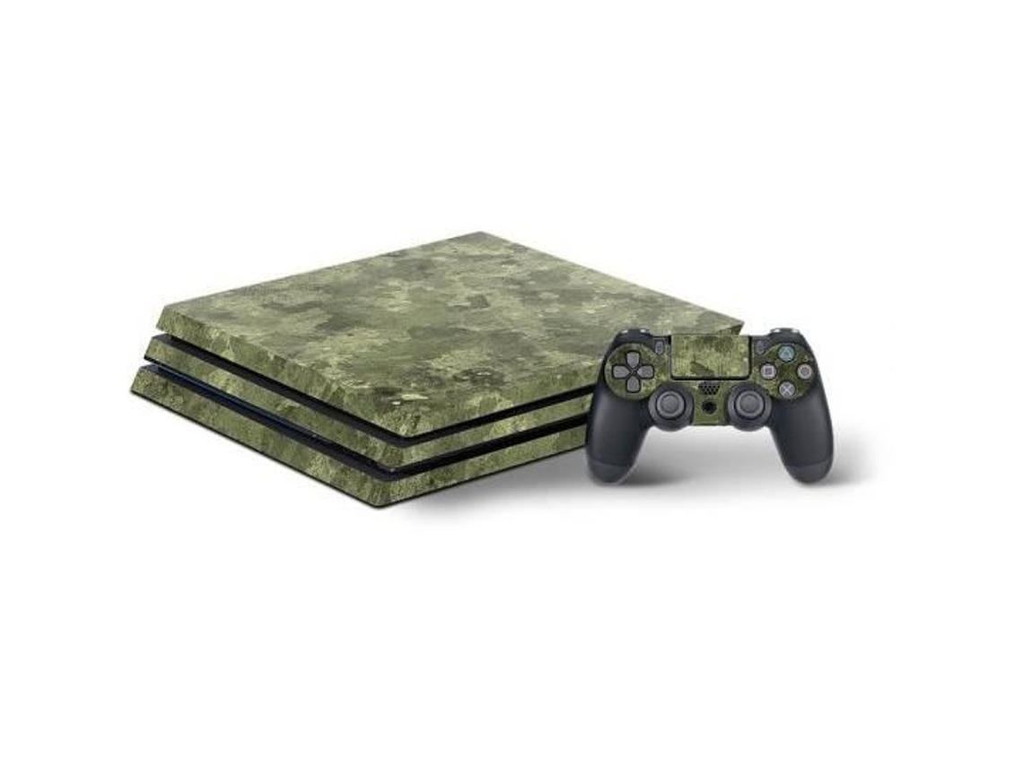 Skin de Console e Controlador Ps4 Pro Camuflagem