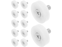 Conjunto De 12 Rodízios Nylon Gavetas Com Rolamento Reforçado E Funcionamento Silencioso Cozinha