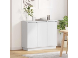 Vidaxl Aparador Led Branco 90 X 32 X 75 Cm Madeira Processada