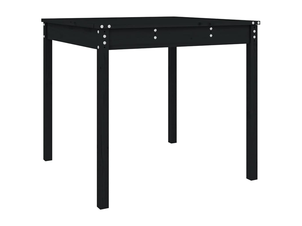 Mesa de jardim VIDAXL Preto Madeira (82.5x82.5x76 cm)