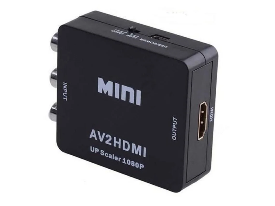 Adaptador Conversor De Vídeo Wy08482-mini Av2hdmi Hd 720-1080p Up Scaler*