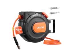 Carretel De Mangueira De Ar Retrátil 15 M X 9,5 Mm Pressão Máxima De 300 Psi Vevor
