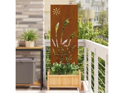 Vidaxl Tela De Privacidade Para Jardim Ferro Enferrujado 50 X 140 Cm