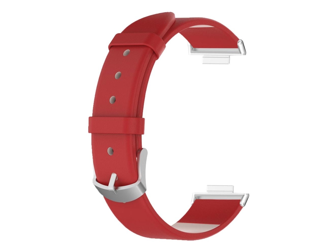 Mali cinto de Couro Vermelho Ajustável para Smartwatch Fit2 Peça de Substituição Confortável